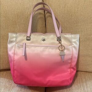 Kate Spade Pink and Cream Ombre Tote